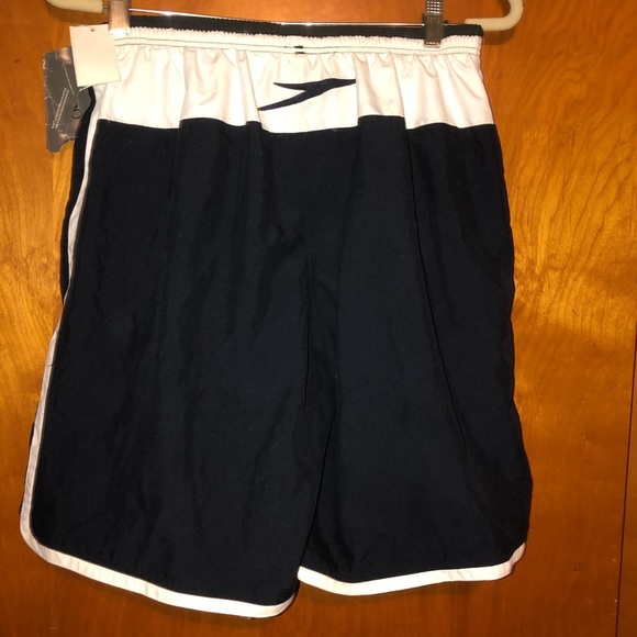 New Men navy speedo swim trunk shorts size M - Picture 3 of 3